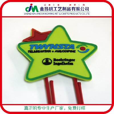 pvc軟膠制品書簽 日本外貿(mào)單 卡通精美禮物贈(zèng)品滴膠工藝制品定做